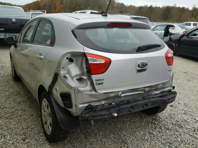 KNADM5A36E6347944 - 2014 KIA RIO LX SILVER photo 3