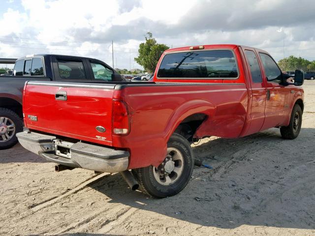 1FDSX30P44EC99998 - 2004 FORD F350 SRW S RED photo 4