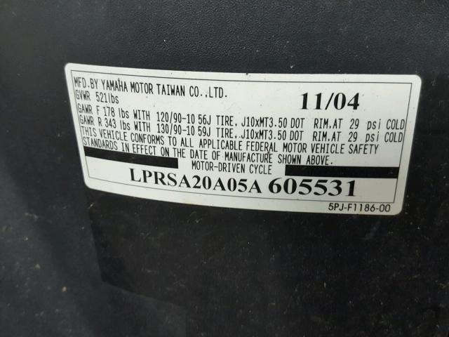 LPRSA20A05A605531 - 2005 YAMAHA YW50 AP ZU BLUE photo 20