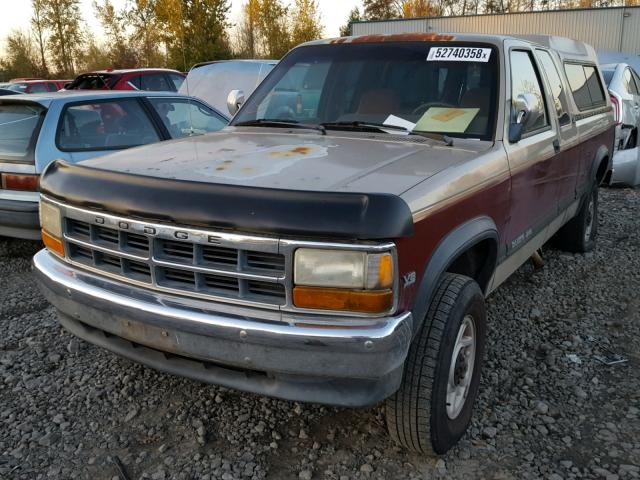 1B7GG23Y4PS193565 - 1993 DODGE DAKOTA TAN photo 2