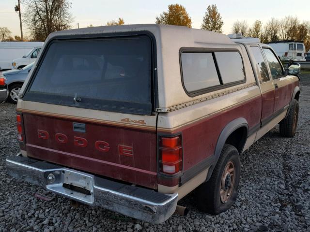 1B7GG23Y4PS193565 - 1993 DODGE DAKOTA TAN photo 4