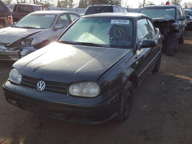 3VWCC21V3YM800291 - 2000 VOLKSWAGEN CABRIO GL GREEN photo 2