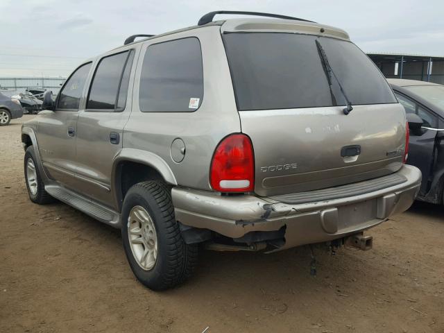 1B4HS28N41F515314 - 2001 DODGE DURANGO GRAY photo 3