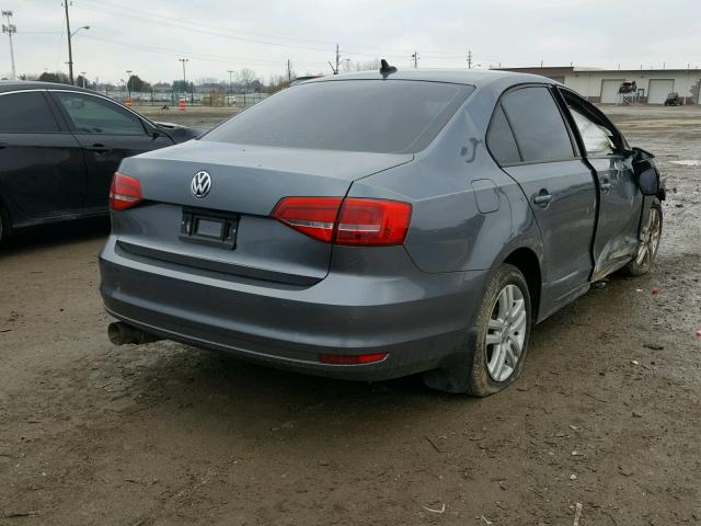 3VW1K7AJ3FM353429 - 2015 VOLKSWAGEN JETTA BASE 灰色 照片 4