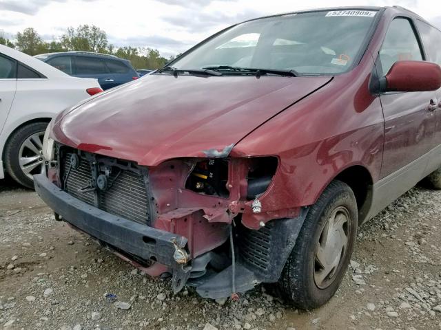 4T3ZF13C73U532458 - 2003 TOYOTA SIENNA LE BURGUNDY photo 9