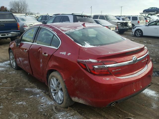 2G4GN5EX5E9274323 - 2014 BUICK REGAL PREM RED photo 3