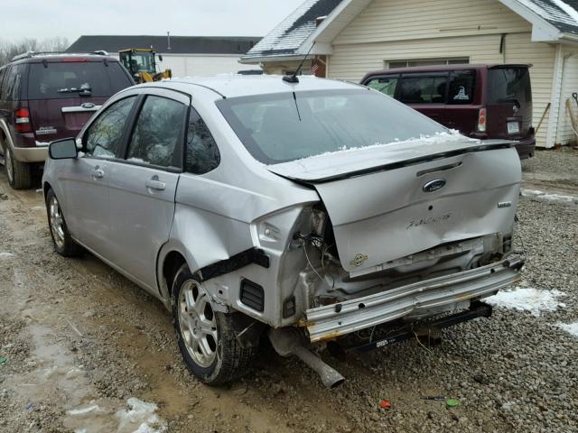 1FAHP36N09W133683 - 2009 FORD FOCUS SES SILVER photo 3