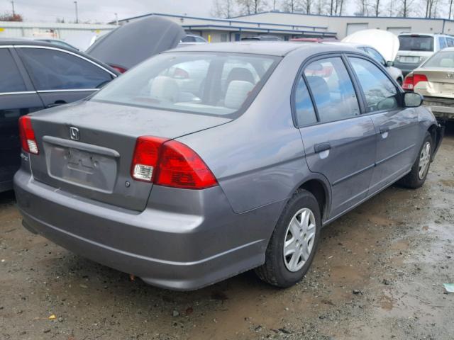 1HGES163X5L026068 - 2005 HONDA CIVIC DX V GRAY photo 4