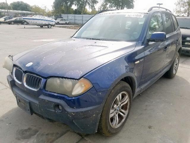 WBXPA93434WA61088 - 2004 BMW X3 3.0I BLUE photo 2