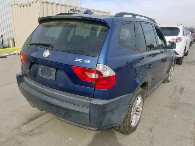 WBXPA93434WA61088 - 2004 BMW X3 3.0I BLUE photo 4