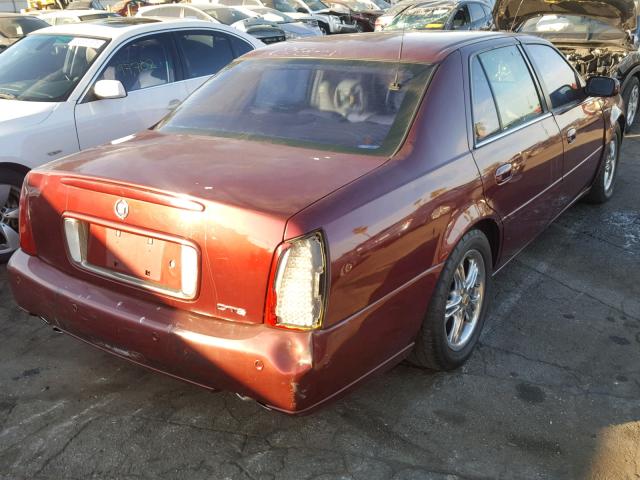 1G6KF57961U254107 - 2001 CADILLAC DEVILLE DT BURGUNDY photo 4