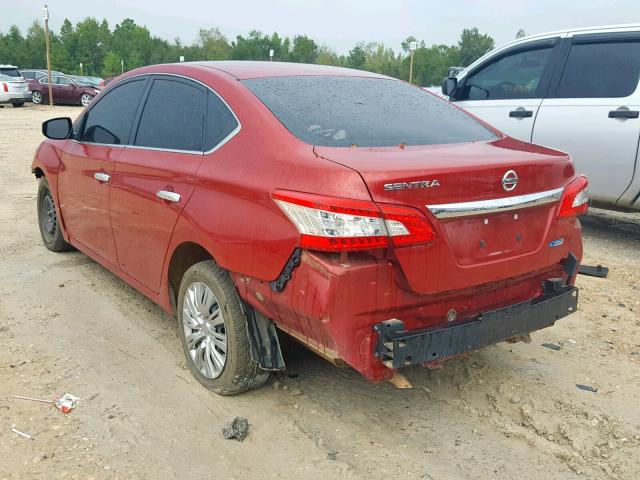 3N1AB7APXDL797419 - 2013 NISSAN SENTRA S RED photo 3