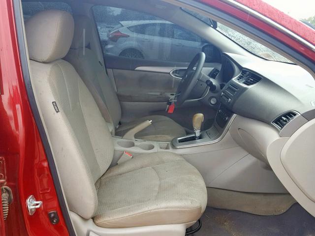 3N1AB7APXDL797419 - 2013 NISSAN SENTRA S RED photo 5