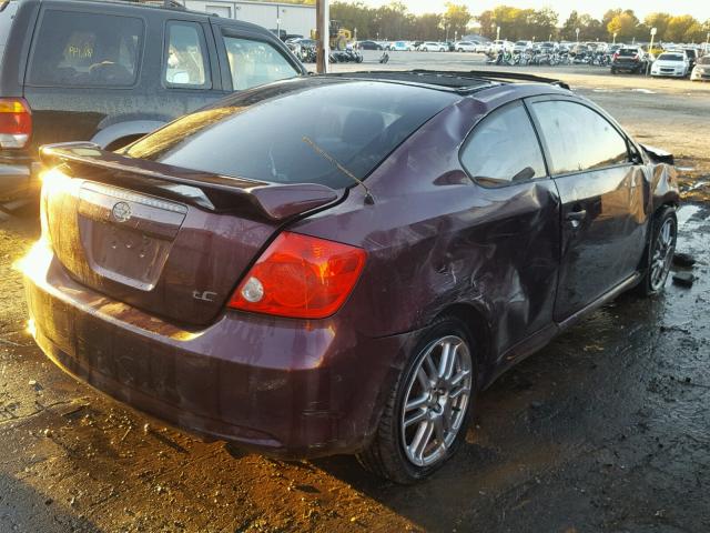 JTKDE177160083676 - 2006 TOYOTA SCION TC ბურგუნდია ფოტო 4