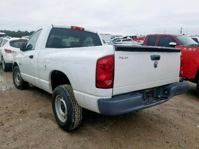 1D7HA16K98J156449 - 2008 DODGE RAM 1500 S WHITE photo 3