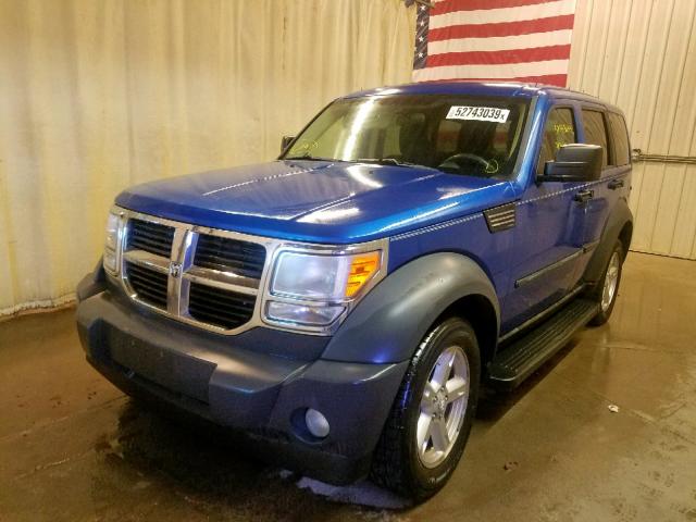 1D8GU28K87W587819 - 2007 DODGE NITRO SXT BLUE photo 2