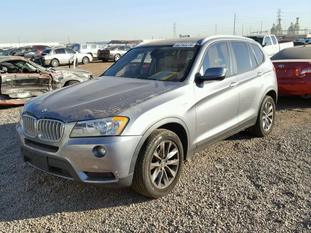 5UXWX9C5XE0D42761 - 2014 BMW X3 XDRIVE2 GRAY photo 2