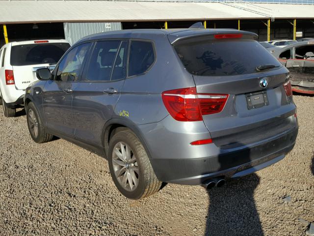 5UXWX9C5XE0D42761 - 2014 BMW X3 XDRIVE2 GRAY photo 3