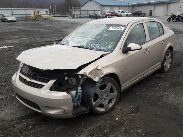 1G1AT58H897190968 - 2009 CHEVROLET COBALT LT GOLD photo 2