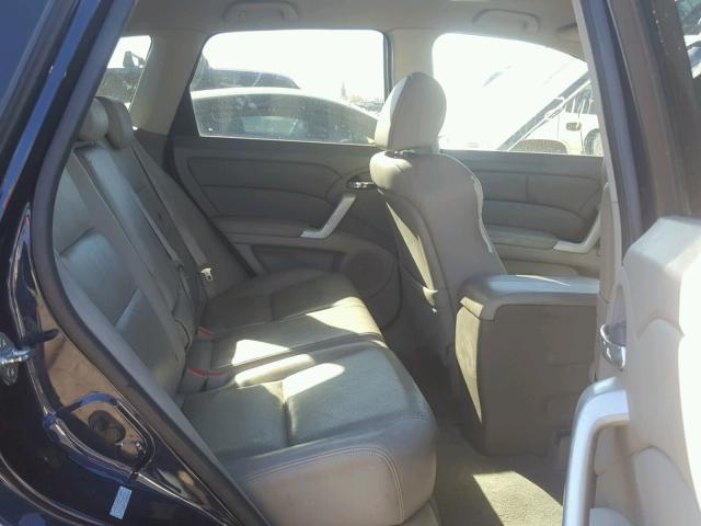 5J8TB18237A009526 - 2007 ACURA RDX BLUE photo 6