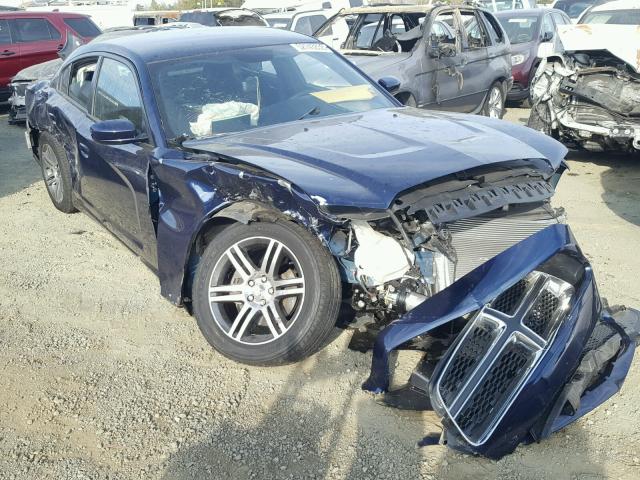 2C3CDXHG7EH325148 - 2014 DODGE CHARGER SX BLUE photo 1