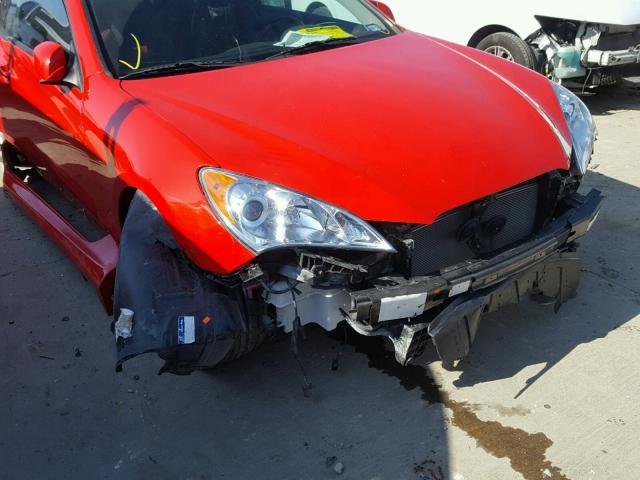 KMHHU6KH1BU053617 - 2011 HYUNDAI GENESIS CO RED photo 9