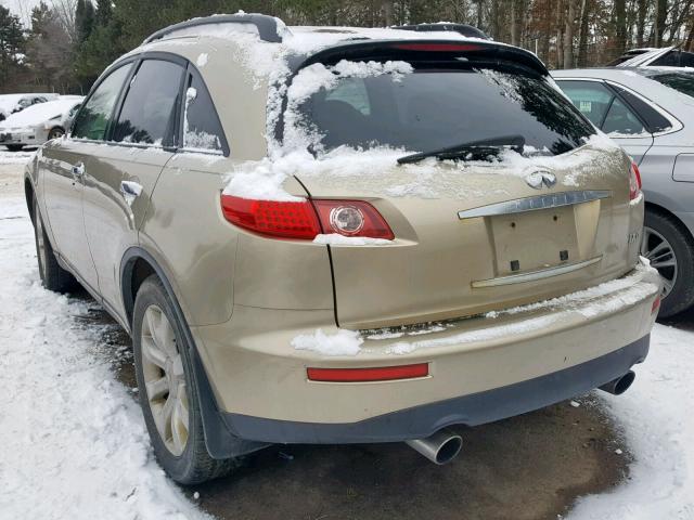 JNRAS08W23X206892 - 2003 INFINITI FX35 BEIGE photo 3