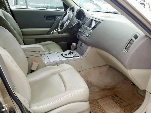 JNRAS08W23X206892 - 2003 INFINITI FX35 BEIGE photo 5