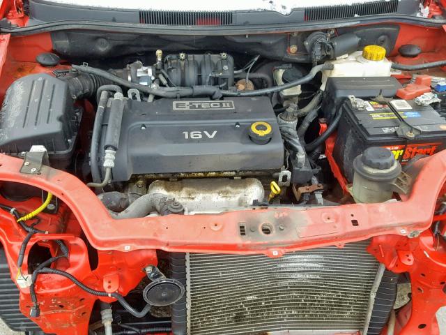 KL1TD66687B793358 - 2007 CHEVROLET AVEO BASE წითელი ფოტო 7