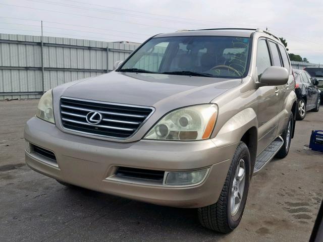 JTJBT20X450080531 - 2005 LEXUS GX 470 GOLD photo 2