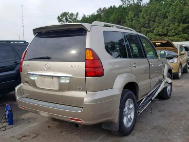 JTJBT20X450080531 - 2005 LEXUS GX 470 GOLD photo 4