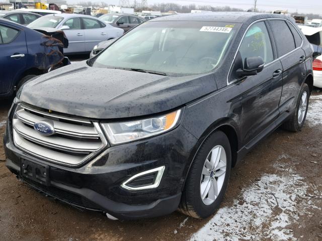 2FMPK4J8XGBB44504 - 2016 FORD EDGE SEL BLACK photo 2