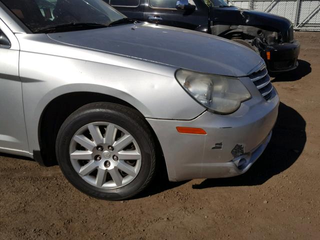 1C3CC4FBXAN131045 - 2010 CHRYSLER SEBRING TO SILVER photo 9