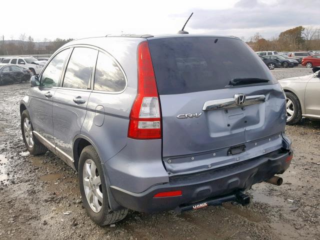 JHLRE48787C107794 - 2007 HONDA CR-V EXL BLUE photo 3