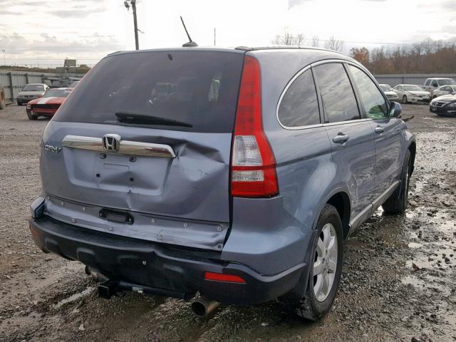 JHLRE48787C107794 - 2007 HONDA CR-V EXL BLUE photo 4