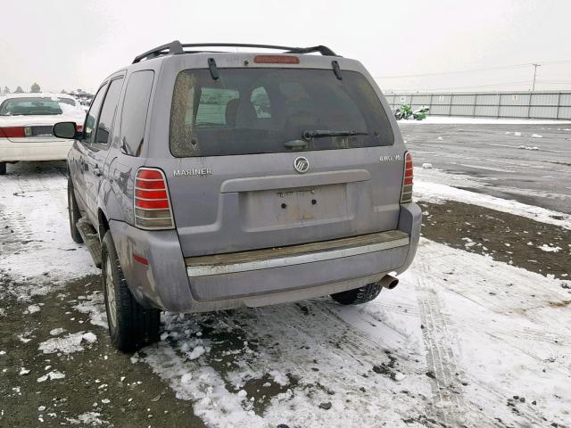 4M2YU911X7KJ07780 - 2007 MERCURY MARINER LU GRAY photo 3