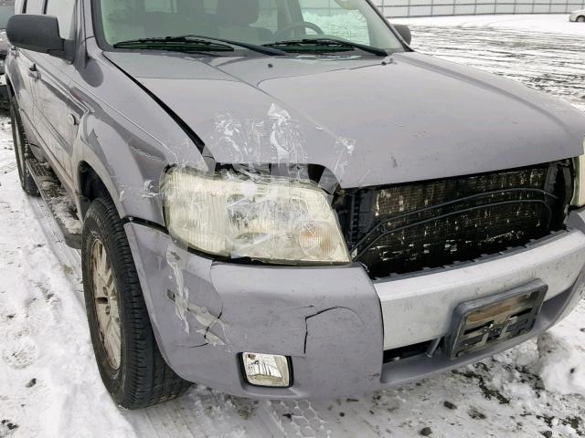 4M2YU911X7KJ07780 - 2007 MERCURY MARINER LU GRAY photo 9