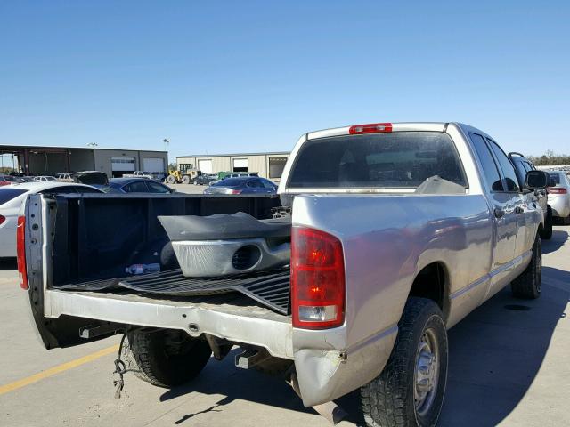 3D7KA28D54G109652 - 2004 DODGE RAM 2500 S SILVER photo 4