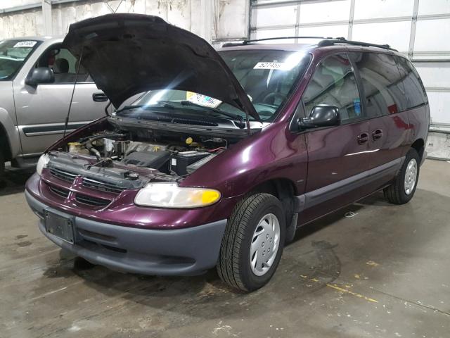 2B4GP45G8YR789682 - 2000 DODGE CARAVAN SE BURGUNDY photo 2