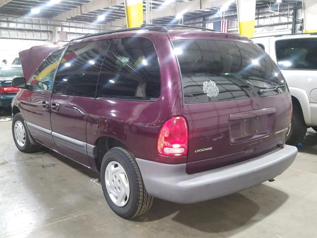 2B4GP45G8YR789682 - 2000 DODGE CARAVAN SE BURGUNDY photo 3