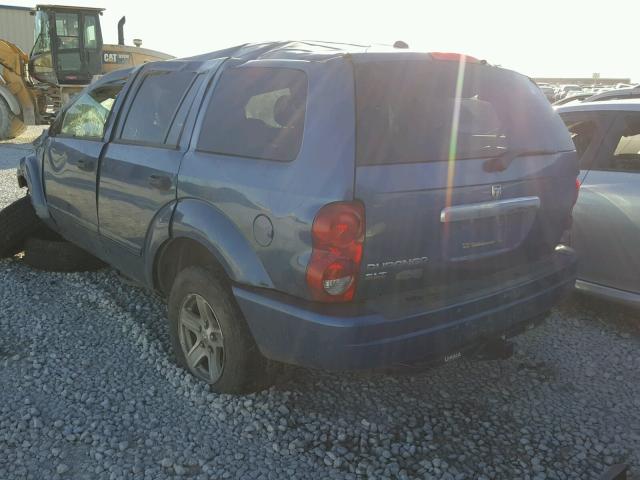 1D4HB48NX5F566551 - 2005 DODGE DURANGO SL BLUE photo 3