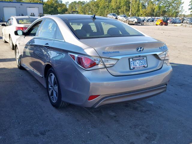 KMHEC4A47BA007526 - 2011 HYUNDAI SONATA HYB SILVER photo 3