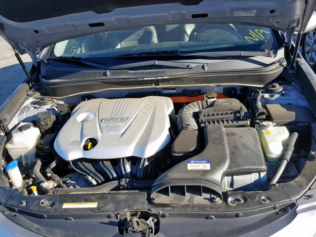 KMHEC4A47BA007526 - 2011 HYUNDAI SONATA HYB SILVER photo 7