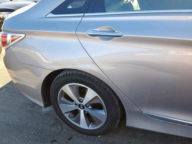 KMHEC4A47BA007526 - 2011 HYUNDAI SONATA HYB SILVER photo 9