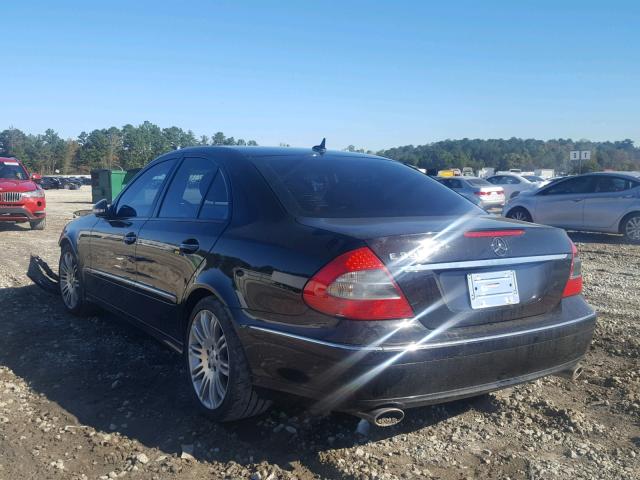 WDBUF56X37B092462 - 2007 MERCEDES-BENZ E 350 BLACK photo 3