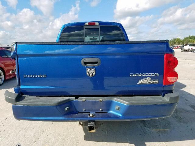 1D7RW3GK1BS691938 - 2011 DODGE DAKOTA SLT BLUE photo 9