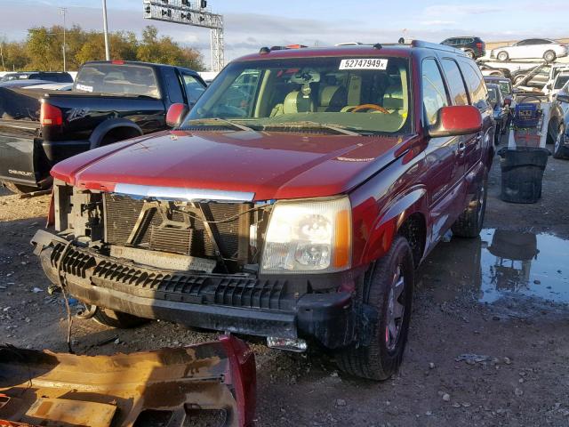 3GYFK66N14G178652 - 2004 CADILLAC ESCALADE E RED photo 2