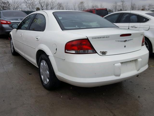 1C3EL46X74N109058 - 2004 CHRYSLER SEBRING LX WHITE photo 3