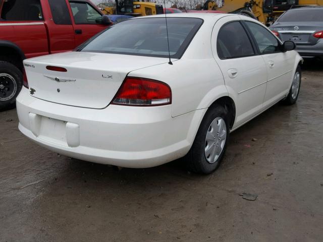 1C3EL46X74N109058 - 2004 CHRYSLER SEBRING LX WHITE photo 4