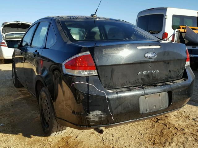 1FAHP34N88W267665 - 2008 FORD FOCUS S/SE BLACK photo 3